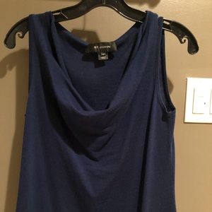 St John Navy Blue Tank Top